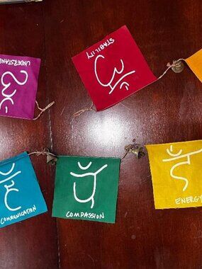 Chakra Inspired Flags with Bells